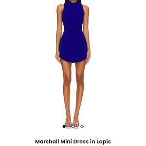 Marshall Blue Halter Bodycon Mini Dress